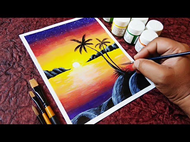 Premium Photo | Young woman drawing picture by numbers with acrylic paints  on canvas